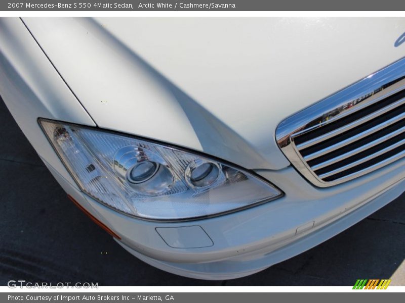 Arctic White / Cashmere/Savanna 2007 Mercedes-Benz S 550 4Matic Sedan