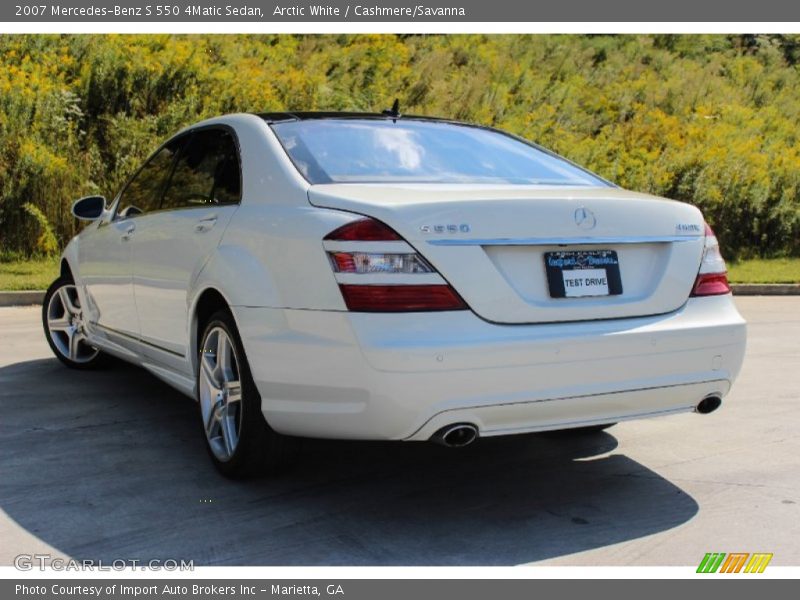 Arctic White / Cashmere/Savanna 2007 Mercedes-Benz S 550 4Matic Sedan