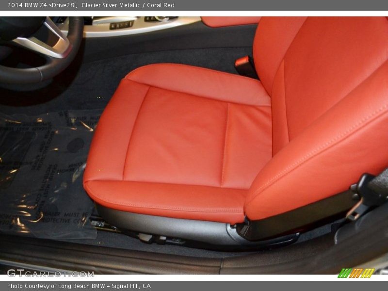Glacier Silver Metallic / Coral Red 2014 BMW Z4 sDrive28i