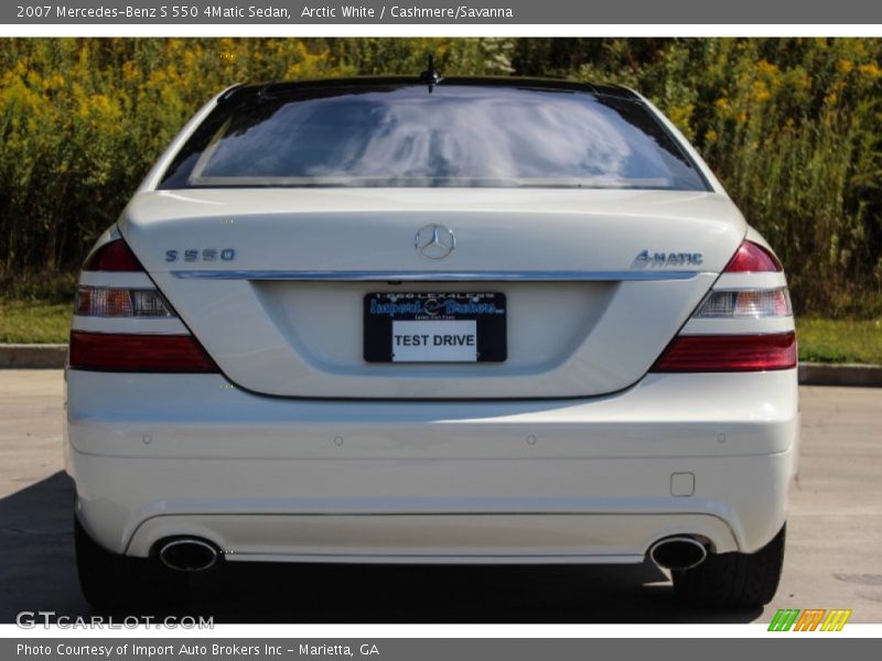 Arctic White / Cashmere/Savanna 2007 Mercedes-Benz S 550 4Matic Sedan