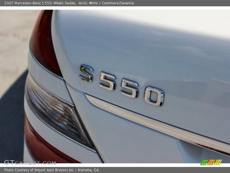 Arctic White / Cashmere/Savanna 2007 Mercedes-Benz S 550 4Matic Sedan