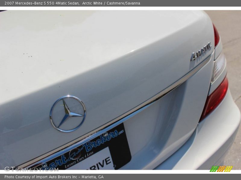 Arctic White / Cashmere/Savanna 2007 Mercedes-Benz S 550 4Matic Sedan
