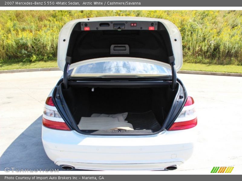 Arctic White / Cashmere/Savanna 2007 Mercedes-Benz S 550 4Matic Sedan