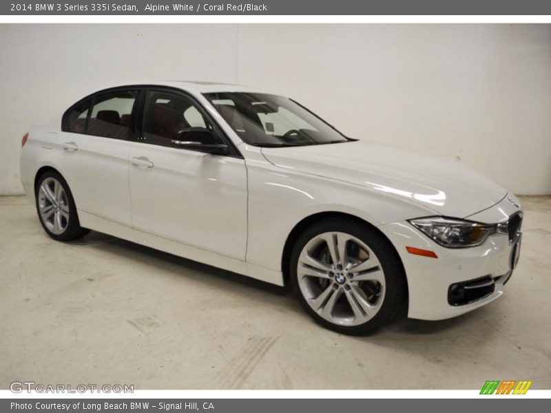 Alpine White / Coral Red/Black 2014 BMW 3 Series 335i Sedan