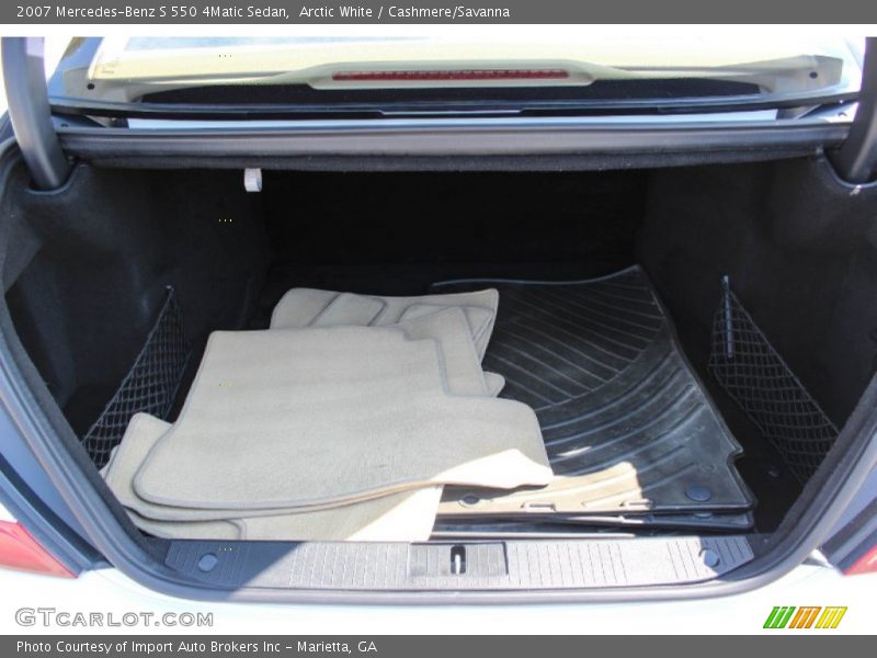 Arctic White / Cashmere/Savanna 2007 Mercedes-Benz S 550 4Matic Sedan