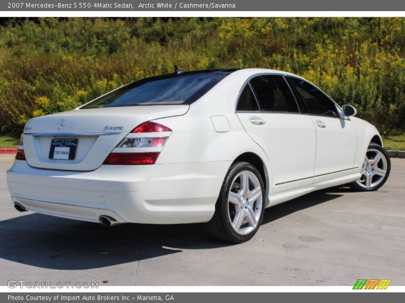 Arctic White / Cashmere/Savanna 2007 Mercedes-Benz S 550 4Matic Sedan