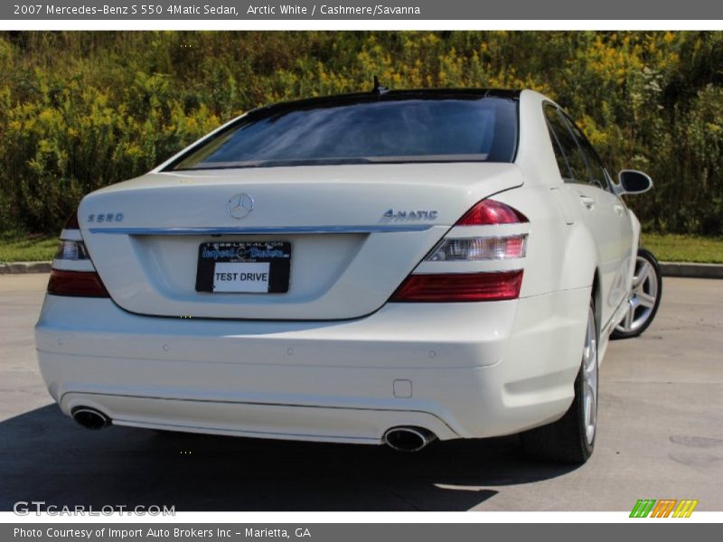 Arctic White / Cashmere/Savanna 2007 Mercedes-Benz S 550 4Matic Sedan