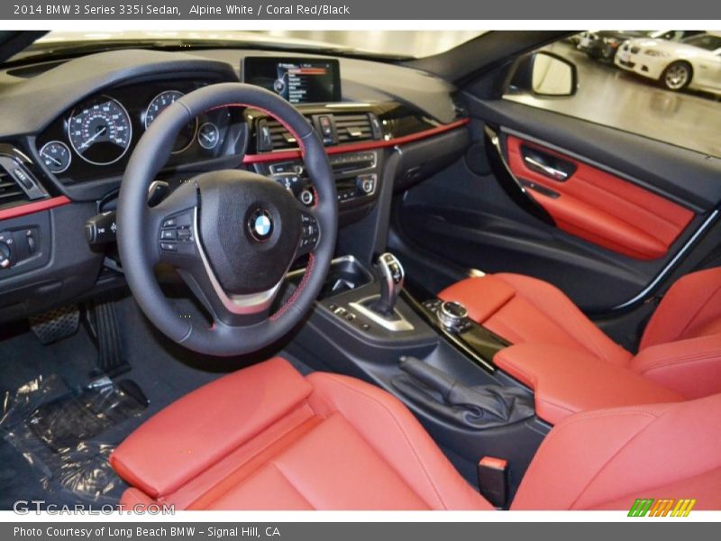 Alpine White / Coral Red/Black 2014 BMW 3 Series 335i Sedan