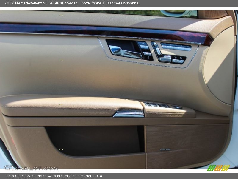 Arctic White / Cashmere/Savanna 2007 Mercedes-Benz S 550 4Matic Sedan