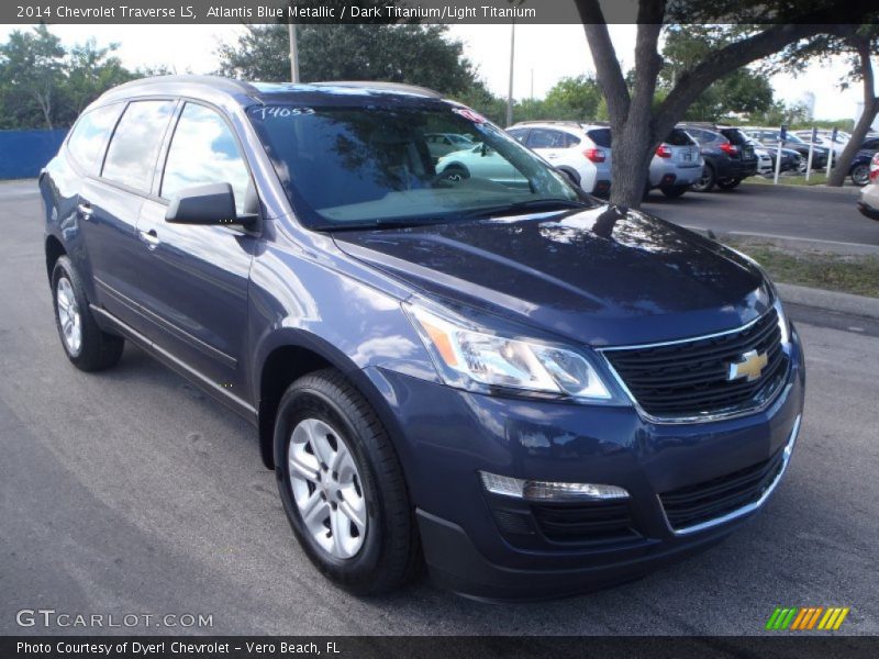 Atlantis Blue Metallic / Dark Titanium/Light Titanium 2014 Chevrolet Traverse LS