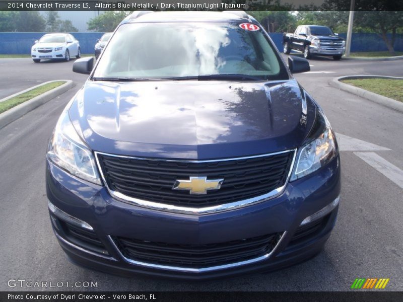 Atlantis Blue Metallic / Dark Titanium/Light Titanium 2014 Chevrolet Traverse LS