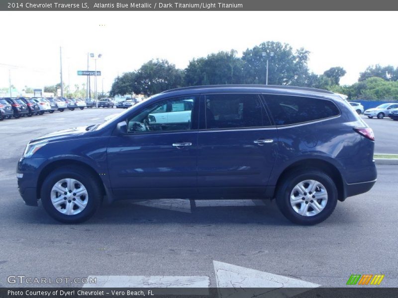 Atlantis Blue Metallic / Dark Titanium/Light Titanium 2014 Chevrolet Traverse LS