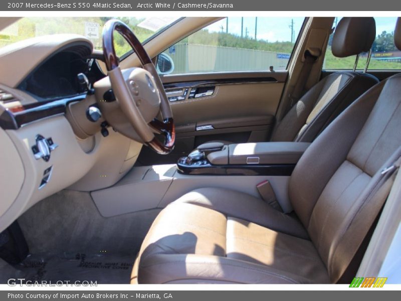 Arctic White / Cashmere/Savanna 2007 Mercedes-Benz S 550 4Matic Sedan