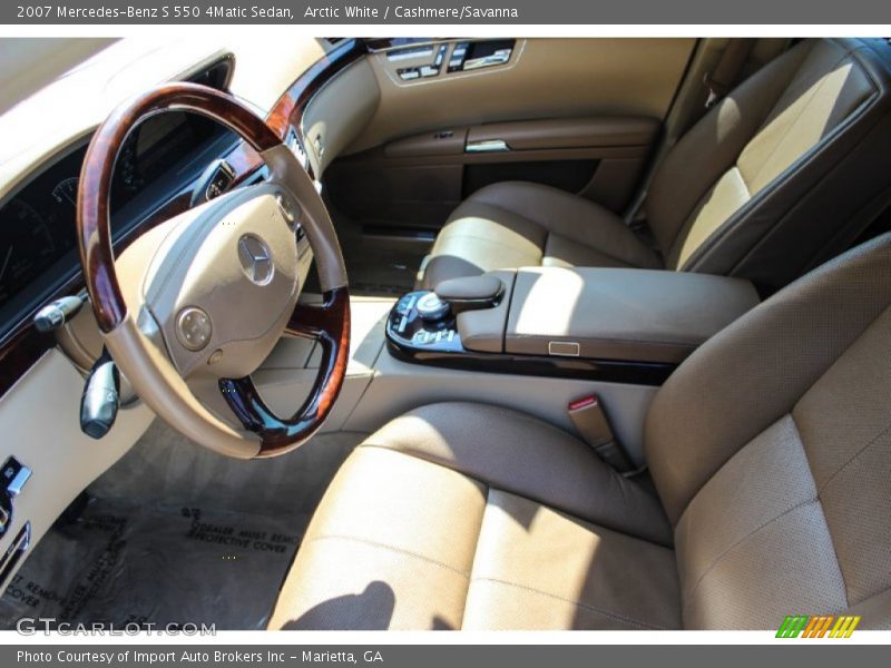 Arctic White / Cashmere/Savanna 2007 Mercedes-Benz S 550 4Matic Sedan