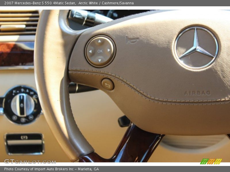 Arctic White / Cashmere/Savanna 2007 Mercedes-Benz S 550 4Matic Sedan