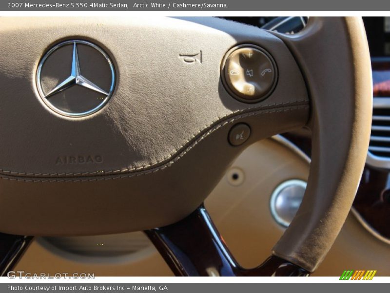 Arctic White / Cashmere/Savanna 2007 Mercedes-Benz S 550 4Matic Sedan