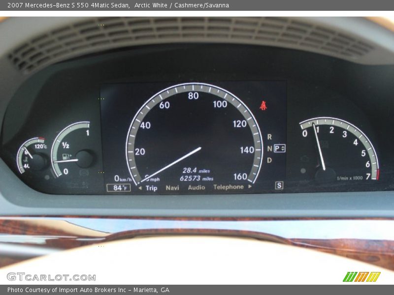 Arctic White / Cashmere/Savanna 2007 Mercedes-Benz S 550 4Matic Sedan