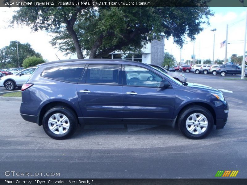 Atlantis Blue Metallic / Dark Titanium/Light Titanium 2014 Chevrolet Traverse LS
