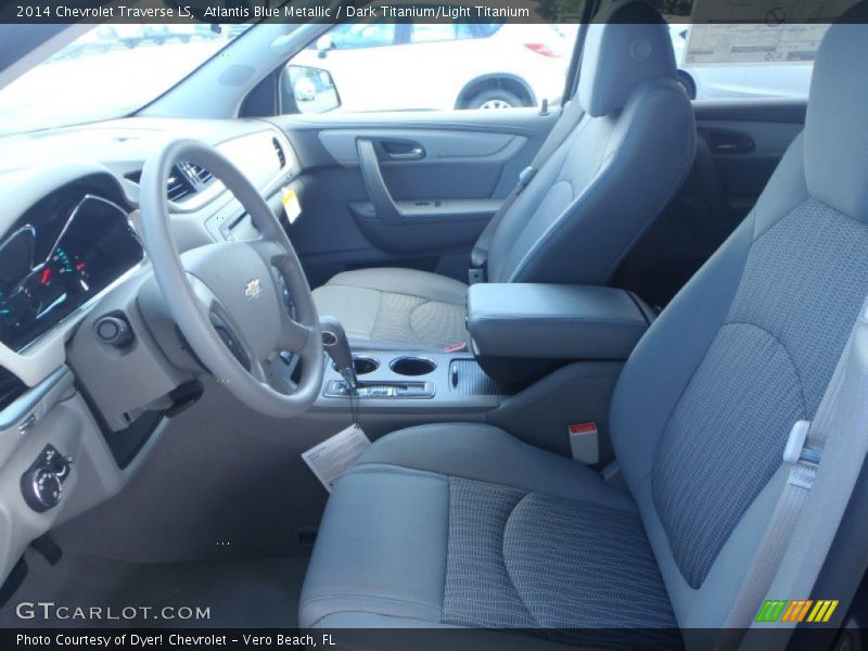 Atlantis Blue Metallic / Dark Titanium/Light Titanium 2014 Chevrolet Traverse LS