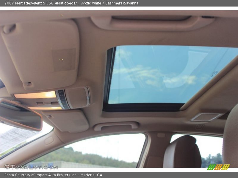 Arctic White / Cashmere/Savanna 2007 Mercedes-Benz S 550 4Matic Sedan