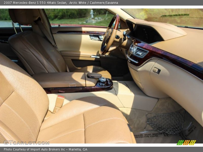 Arctic White / Cashmere/Savanna 2007 Mercedes-Benz S 550 4Matic Sedan