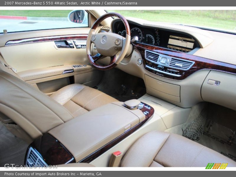Arctic White / Cashmere/Savanna 2007 Mercedes-Benz S 550 4Matic Sedan