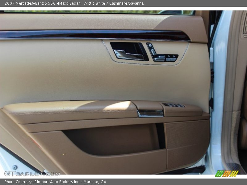 Arctic White / Cashmere/Savanna 2007 Mercedes-Benz S 550 4Matic Sedan