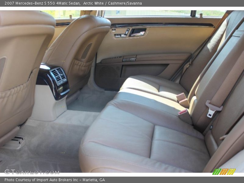 Arctic White / Cashmere/Savanna 2007 Mercedes-Benz S 550 4Matic Sedan