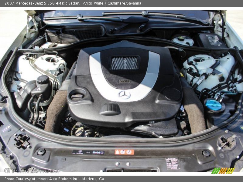 Arctic White / Cashmere/Savanna 2007 Mercedes-Benz S 550 4Matic Sedan