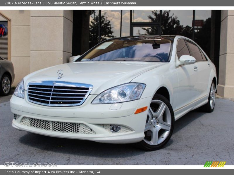 Arctic White / Cashmere/Savanna 2007 Mercedes-Benz S 550 4Matic Sedan
