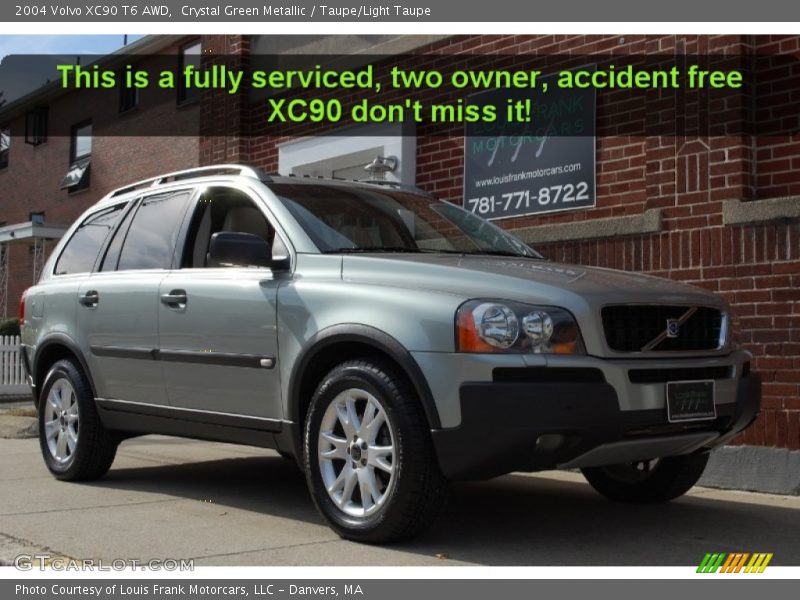 Crystal Green Metallic / Taupe/Light Taupe 2004 Volvo XC90 T6 AWD