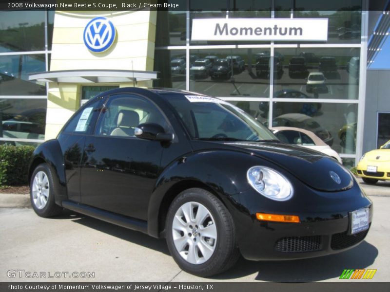 Black / Cream Beige 2008 Volkswagen New Beetle S Coupe