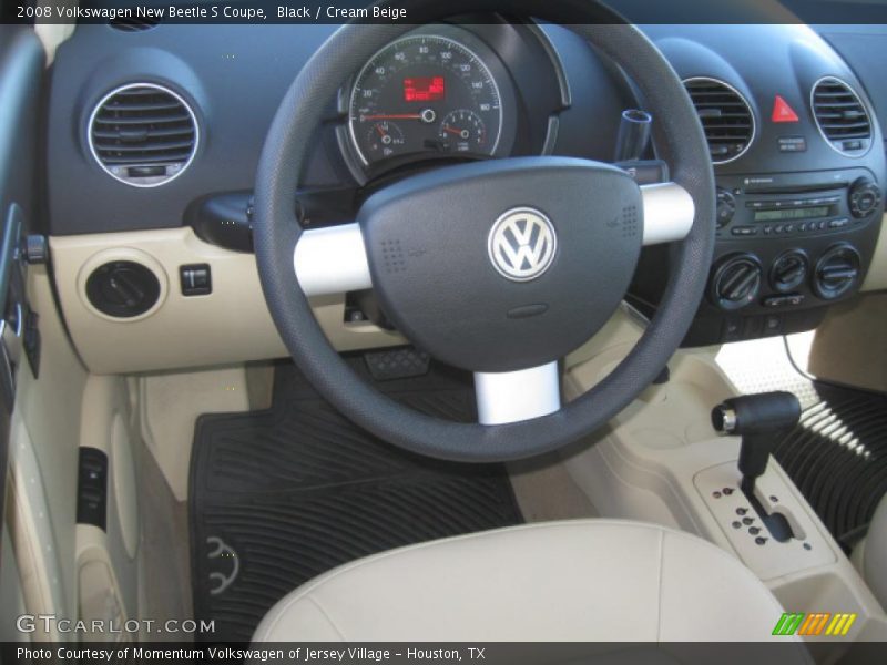 Black / Cream Beige 2008 Volkswagen New Beetle S Coupe