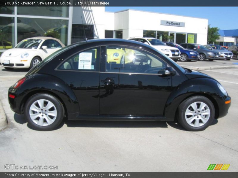 Black / Cream Beige 2008 Volkswagen New Beetle S Coupe