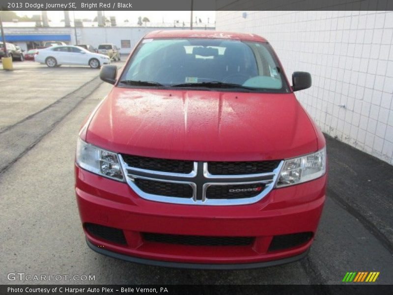 Bright Red / Black 2013 Dodge Journey SE