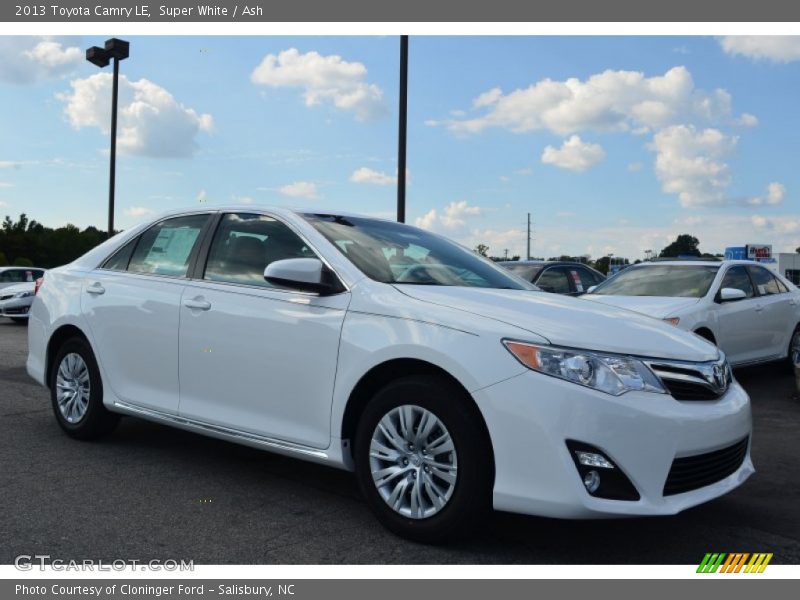 Super White / Ash 2013 Toyota Camry LE