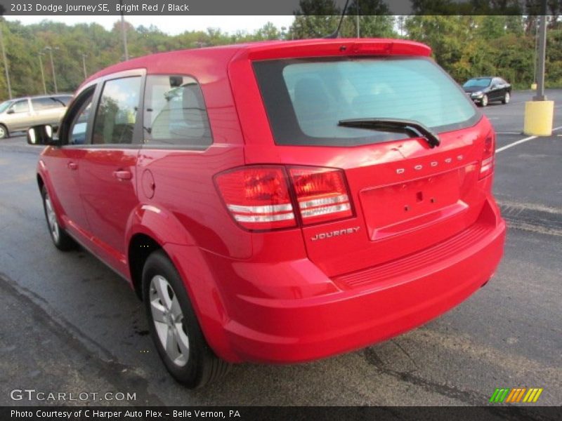 Bright Red / Black 2013 Dodge Journey SE