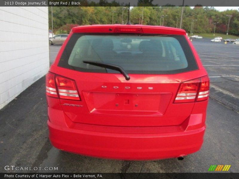 Bright Red / Black 2013 Dodge Journey SE