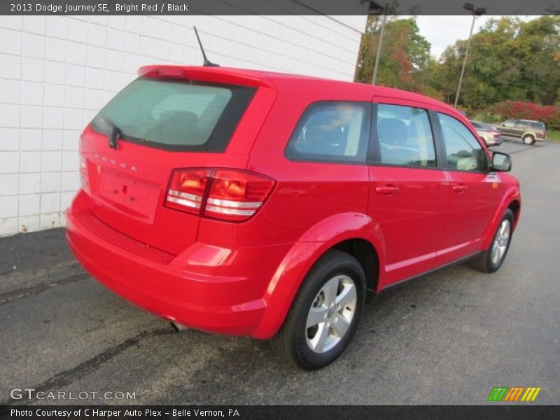 Bright Red / Black 2013 Dodge Journey SE