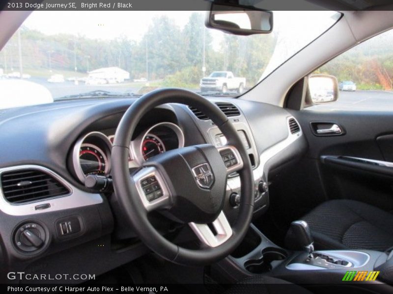 Bright Red / Black 2013 Dodge Journey SE