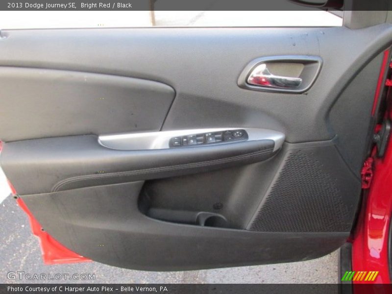 Bright Red / Black 2013 Dodge Journey SE