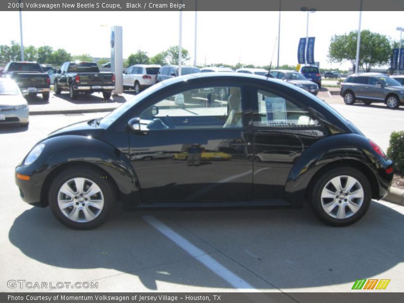 Black / Cream Beige 2008 Volkswagen New Beetle S Coupe