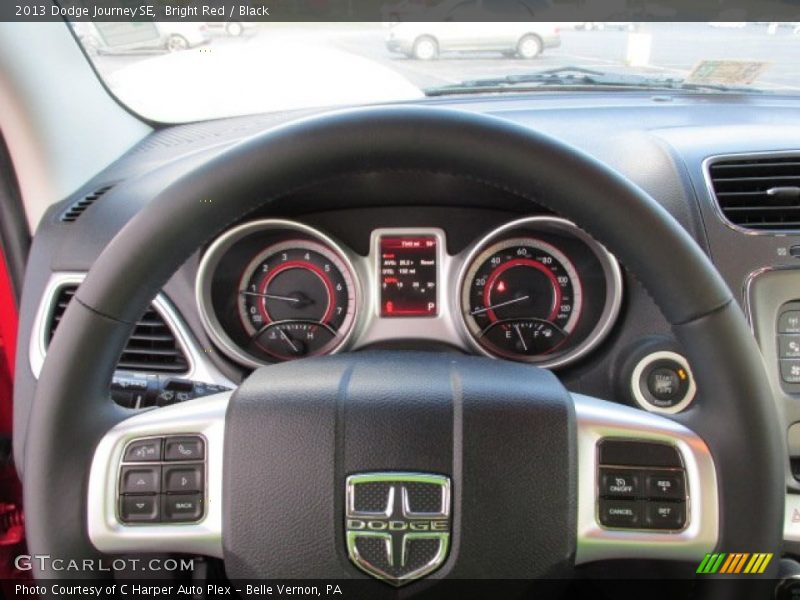 Bright Red / Black 2013 Dodge Journey SE