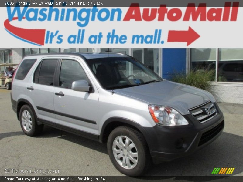 Satin Silver Metallic / Black 2005 Honda CR-V EX 4WD