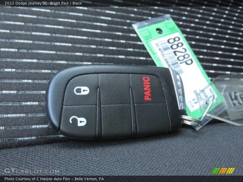 Bright Red / Black 2013 Dodge Journey SE