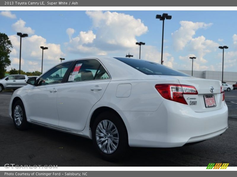 Super White / Ash 2013 Toyota Camry LE