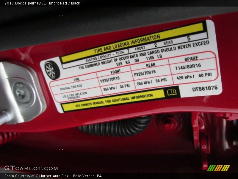 Bright Red / Black 2013 Dodge Journey SE