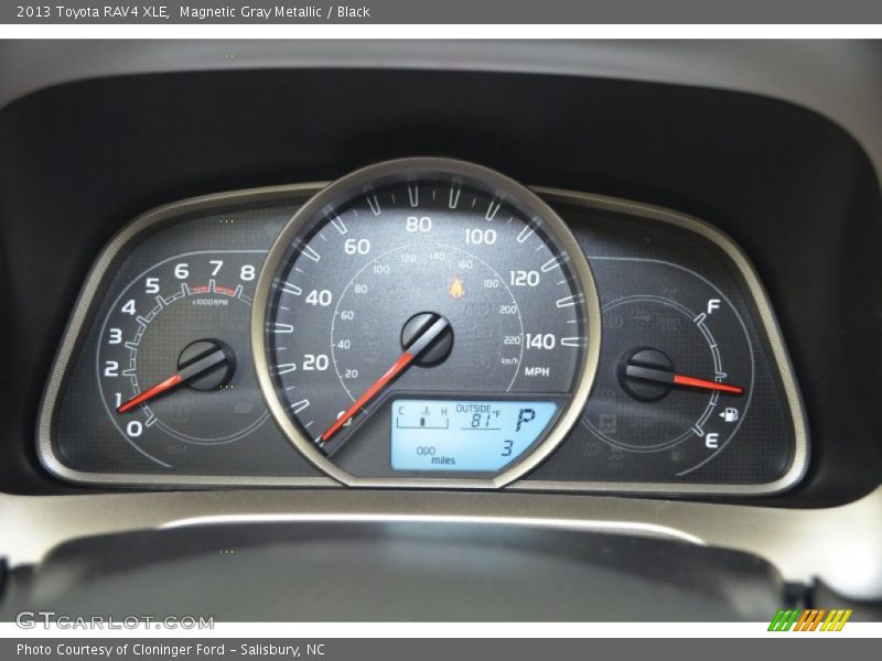 Magnetic Gray Metallic / Black 2013 Toyota RAV4 XLE