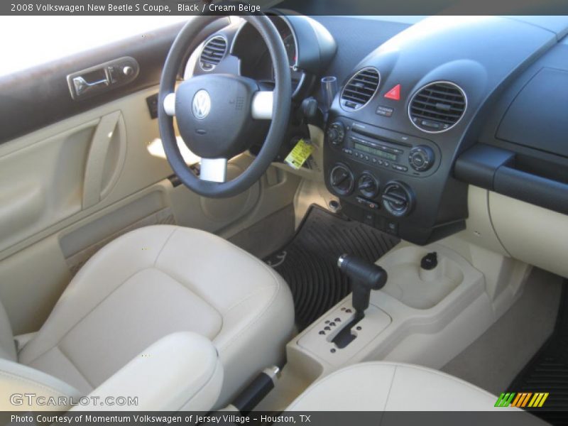 Black / Cream Beige 2008 Volkswagen New Beetle S Coupe