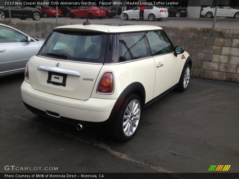 Pepper White / Mayfair Lounge Toffee Leather 2010 Mini Cooper Mayfair 50th Anniversary Hardtop